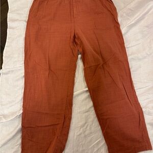 Marine Layer Linen Terracotta Trousers
